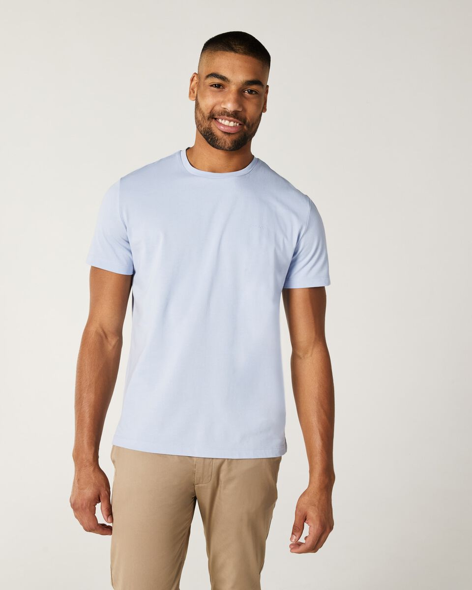 Mens Light Blue Cotton T-Shirt